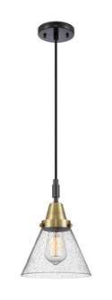 Cone - 1 Light - 8 inch - Black Antique Brass - Mini Pendant (3442|447-1P-BAB-G44)