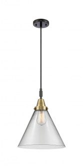 Cone - 1 Light - 12 inch - Black Antique Brass - Mini Pendant (3442|447-1P-BAB-G42-L)