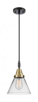 Cone - 1 Light - 8 inch - Black Antique Brass - Mini Pendant (3442|447-1P-BAB-G42)