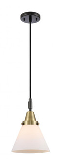 Cone - 1 Light - 8 inch - Black Antique Brass - Mini Pendant (3442|447-1P-BAB-G41)
