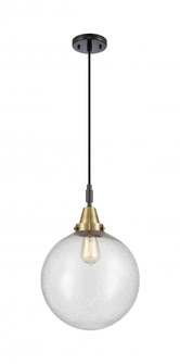 Beacon - 1 Light - 12 inch - Black Antique Brass - Mini Pendant (3442|447-1P-BAB-G204-12)