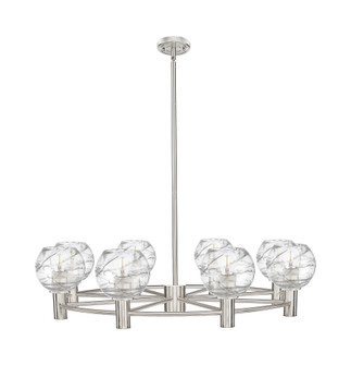 Crown Point - 8 Light - 36 inch - Satin Nickel - Chandelier (3442|434-8CR-SN-G1213-6CL)