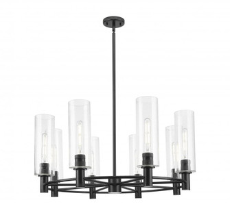 Crown Point - 8 Light - 32 inch - Matte Black - Chandelier (3442|434-8CR-BK-G434-12SDY)