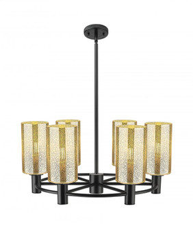 Crown Point - 6 Light - 24 inch - Matte Black - Chandelier (3442|434-6CR-BK-G434-7ME)