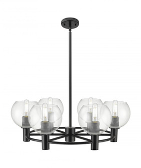 Crown Point - 6 Light - 26 inch - Matte Black - Chandelier (3442|434-6CR-BK-G122-6)
