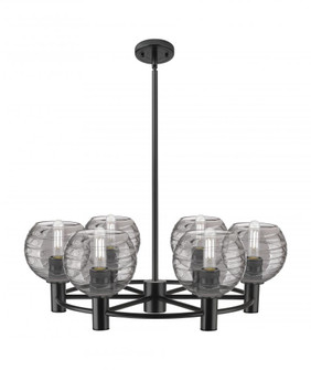 Crown Point - 6 Light - 26 inch - Matte Black - Chandelier (3442|434-6CR-BK-G1213-6SM)