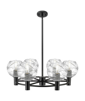 Crown Point - 6 Light - 26 inch - Matte Black - Chandelier (3442|434-6CR-BK-G1213-6CL)