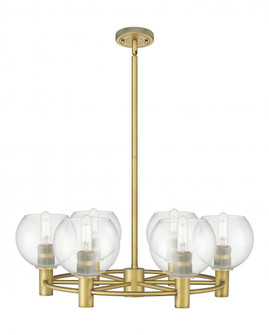 Crown Point - 6 Light - 26 inch - Brushed Brass - Chandelier (3442|434-6CR-BB-G122-6)