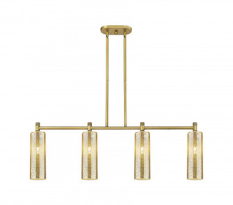 Crown Point - 4 Light - 44 inch - Brushed Brass - Island Light (3442|434-4I-BB-G434-12ME)