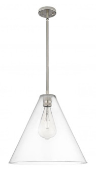 Crown Point - 1 Light - 16 inch - Satin Nickel - Pendant (3442|434-1S-SN-GBC-162)