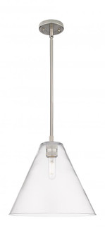 Crown Point - 1 Light - 12 inch - Satin Nickel - Pendant (3442|434-1S-SN-GBC-122)