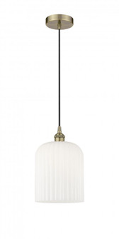 Bridal Veil - 1 Light - 5 inch - Antique Brass - Cord hung - Mini Pendant (3442|616-1P-AB-G559-8GWH)