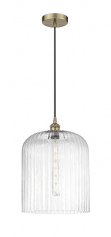 Bridal Veil - 1 Light - 5 inch - Antique Brass - Cord hung - Mini Pendant (3442|616-1P-AB-G559-12CL)