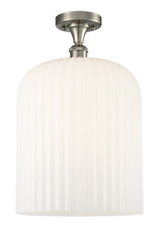 Bridal Veil - 1 Light - 5 inch - Brushed Satin Nickel - Semi-Flush Mount (3442|616-1F-SN-G559-12GWH)