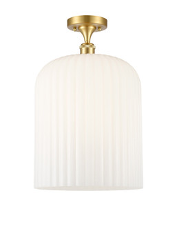 Bridal Veil - 1 Light - 5 inch - Satin Gold - Semi-Flush Mount (3442|616-1F-SG-G559-12GWH)