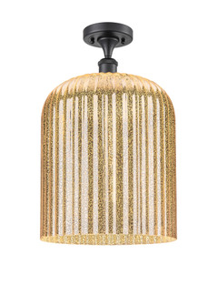 Bridal Veil - 1 Light - 5 inch - Matte Black - Semi-Flush Mount (3442|616-1F-BK-G559-12ME)