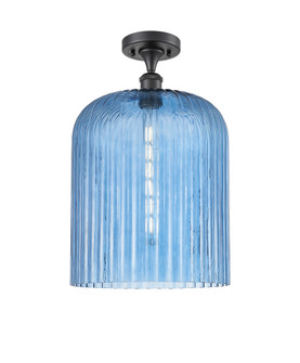 Bridal Veil - 1 Light - 5 inch - Matte Black - Semi-Flush Mount (3442|616-1F-BK-G559-12BL)