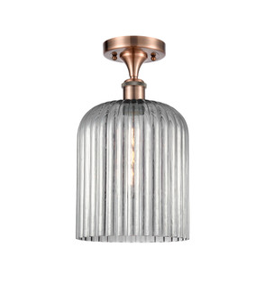 Bridal Veil - 1 Light - 5 inch - Antique Copper - Semi-Flush Mount (3442|616-1F-AC-G559-8SM)