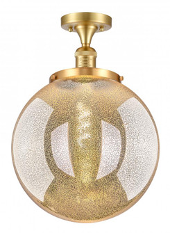Beacon - 1 Light - 14 inch - Satin Gold - Semi-Flush Mount (3442|517-1CH-SG-G208-14)