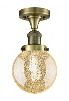 Beacon - 1 Light - 6 inch - Antique Brass - Semi-Flush Mount (3442|517-1CH-AB-G208-6)