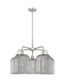 Bridal Veil - 5 Light - 23 inch - Satin Nickel - Chandelier (3442|516-5CR-SN-G559-8SM)