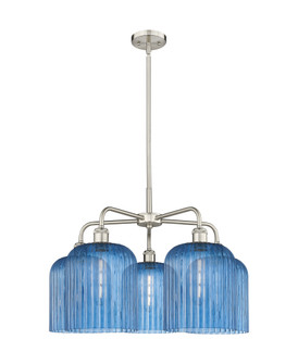 Bridal Veil - 5 Light - 23 inch - Satin Nickel - Chandelier (3442|516-5CR-SN-G559-8BL)