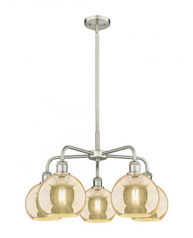 Athens - 5 Light - 26 inch - Satin Nickel - Chandelier (3442|516-5CR-SN-G128-8)