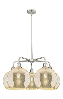 Athens - 5 Light - 28 inch - Satin Nickel - Chandelier (3442|516-5CR-SN-G128-10)