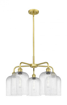 Bridal Veil - 5 Light - 23 inch - Satin Gold - Chandelier (3442|516-5CR-SG-G559-8CL)