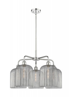 Bridal Veil - 5 Light - 23 inch - Polished Chrome - Chandelier (3442|516-5CR-PC-G559-8SM)