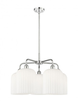 Bridal Veil - 5 Light - 23 inch - Polished Chrome - Chandelier (3442|516-5CR-PC-G559-8GWH)