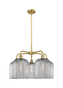 Bridal Veil - 5 Light - 23 inch - Brushed Brass - Chandelier (3442|516-5CR-BB-G559-8SM)