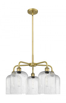 Bridal Veil - 5 Light - 23 inch - Brushed Brass - Chandelier (3442|516-5CR-BB-G559-8SDY)