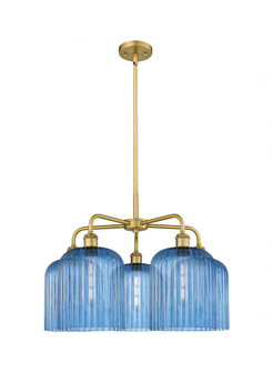 Bridal Veil - 5 Light - 23 inch - Brushed Brass - Chandelier (3442|516-5CR-BB-G559-8BL)
