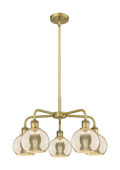 Athens - 5 Light - 24 inch - Brushed Brass - Chandelier (3442|516-5CR-BB-G128-6)