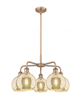 Athens - 5 Light - 26 inch - Antique Copper - Chandelier (3442|516-5CR-AC-G128-8)