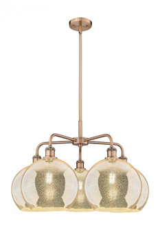 Athens - 5 Light - 28 inch - Antique Copper - Chandelier (3442|516-5CR-AC-G128-10)