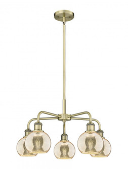 Athens - 5 Light - 24 inch - Antique Brass - Chandelier (3442|516-5CR-AB-G128-6)