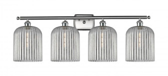 Bridal Veil - 4 Light - 35 inch - Brushed Satin Nickel - Bath Vanity Light (3442|516-4W-SN-G559-8SM)