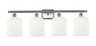 Bridal Veil - 4 Light - 35 inch - Brushed Satin Nickel - Bath Vanity Light (3442|516-4W-SN-G559-8GWH)