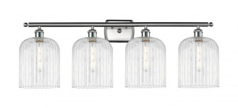 Bridal Veil - 4 Light - 35 inch - Brushed Satin Nickel - Bath Vanity Light (3442|516-4W-SN-G559-8CL)