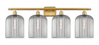 Bridal Veil - 4 Light - 35 inch - Satin Gold - Bath Vanity Light (3442|516-4W-SG-G559-8SM)