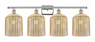 Bridal Veil - 4 Light - 35 inch - Polished Nickel - Bath Vanity Light (3442|516-4W-PN-G559-8ME)