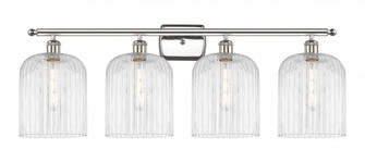 Bridal Veil - 4 Light - 35 inch - Polished Nickel - Bath Vanity Light (3442|516-4W-PN-G559-8CL)