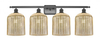 Bridal Veil - 4 Light - 35 inch - Oil Rubbed Bronze - Bath Vanity Light (3442|516-4W-OB-G559-8ME)