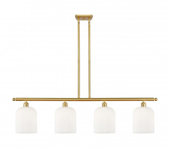 Bridal Veil - 4 Light - 48 inch - Satin Gold - Stem hung - Island Light (3442|516-4I-SG-G559-8GWH)