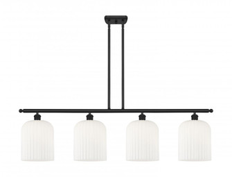Bridal Veil - 4 Light - 48 inch - Matte Black - Stem hung - Island Light (3442|516-4I-BK-G559-8GWH)