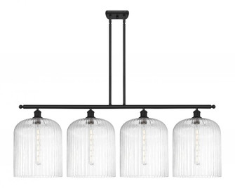 Bridal Veil - 4 Light - 48 inch - Matte Black - Stem hung - Island Light (3442|516-4I-BK-G559-12CL)