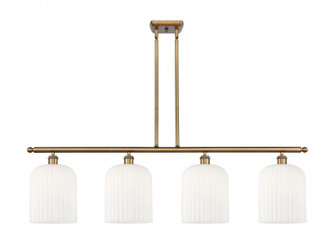 Bridal Veil - 4 Light - 48 inch - Brushed Brass - Stem hung - Island Light (3442|516-4I-BB-G559-8GWH)