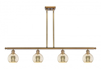 Athens - 4 Light - 48 inch - Brushed Brass - Stem hung - Island Light (3442|516-4I-BB-G128-6)